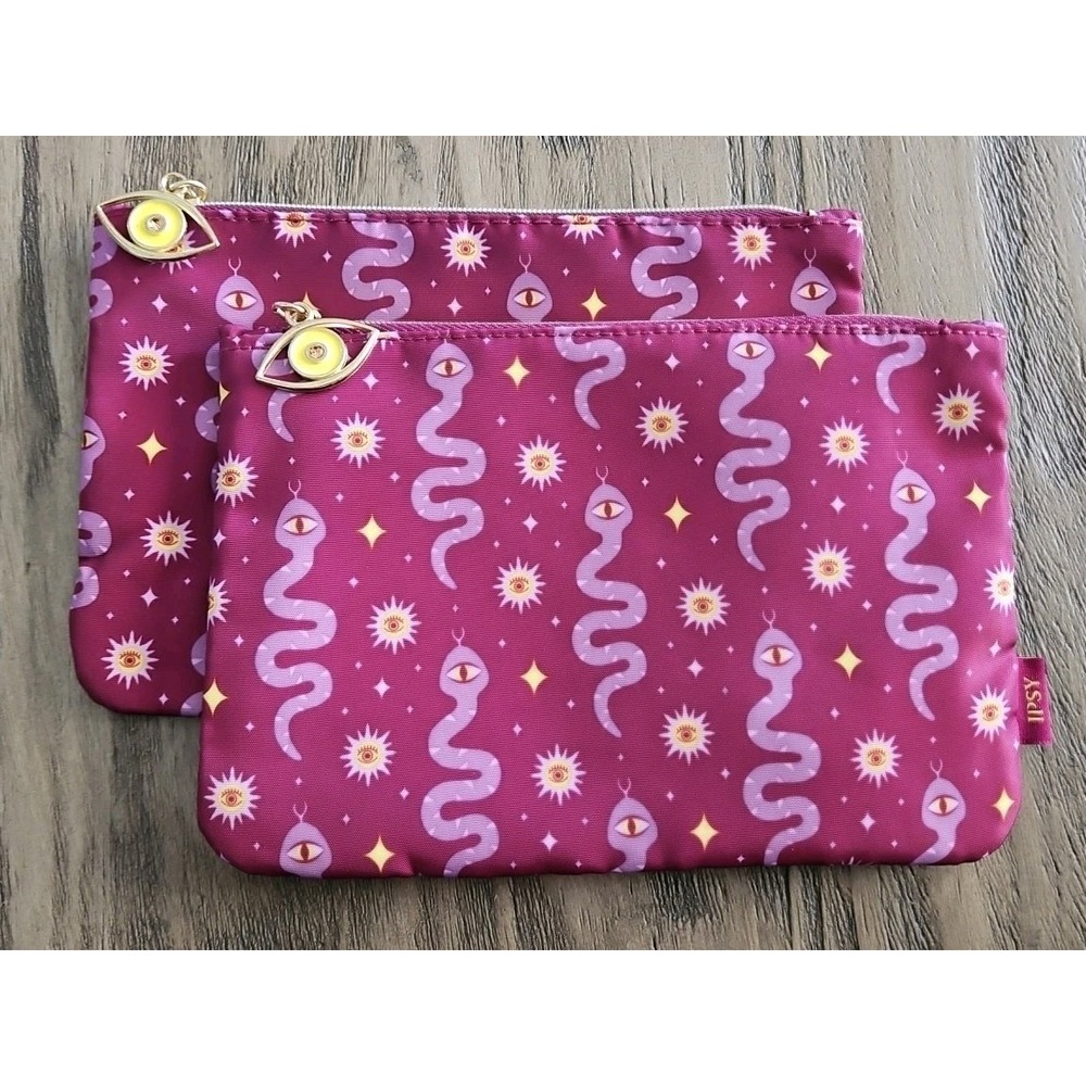 Set Of 2 Ipsy October Glam Bag 2025 Halloween Snake Bag Only